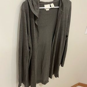 Cynthia Rowley hooded linen jacket/sweater
